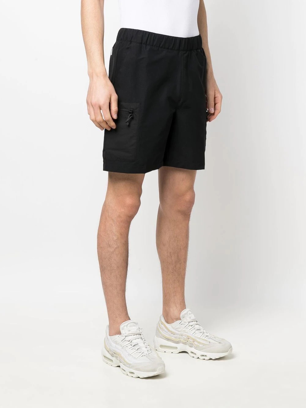 logo print track shorts - 3