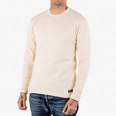Iron Heart IHTL-1501-CRM 11oz Cotton Knit Long Sleeved Crew Neck Sweater - Cream outlook