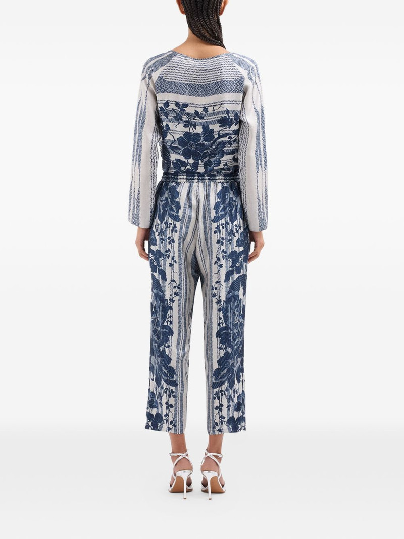 Aloe floral striped trousers 4
