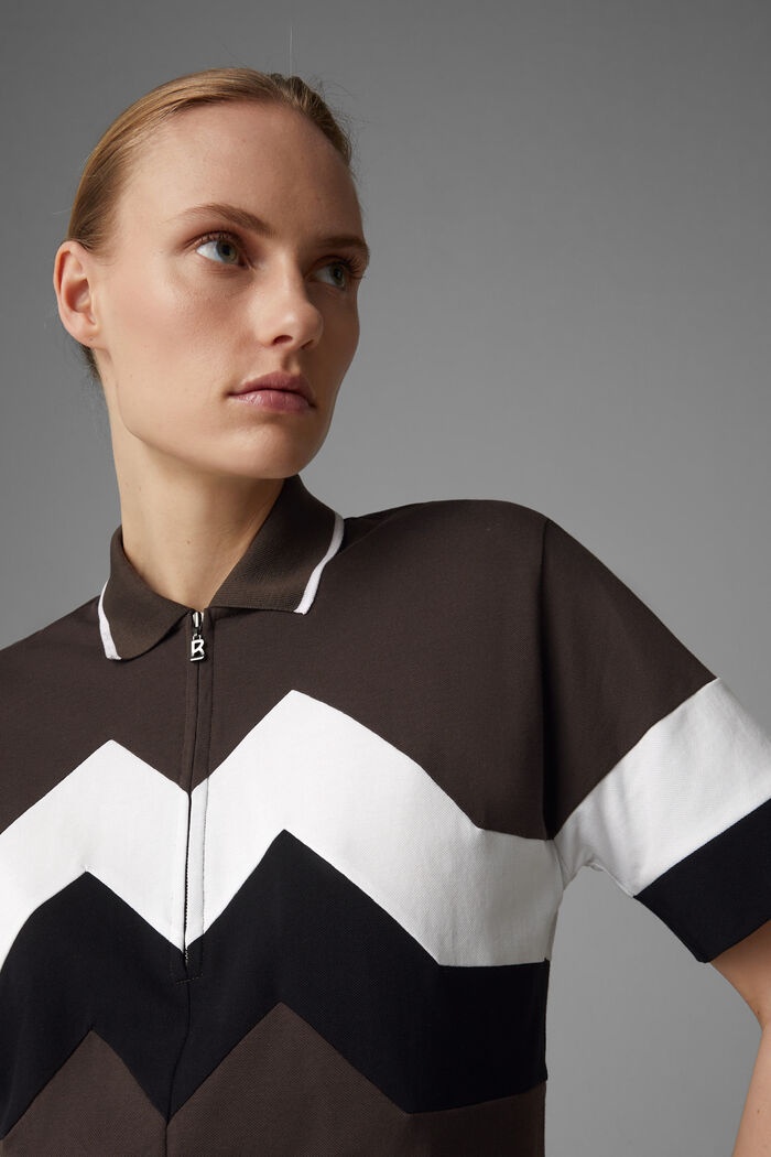 Anabel Polo shirt in Brown/Black/White - 4