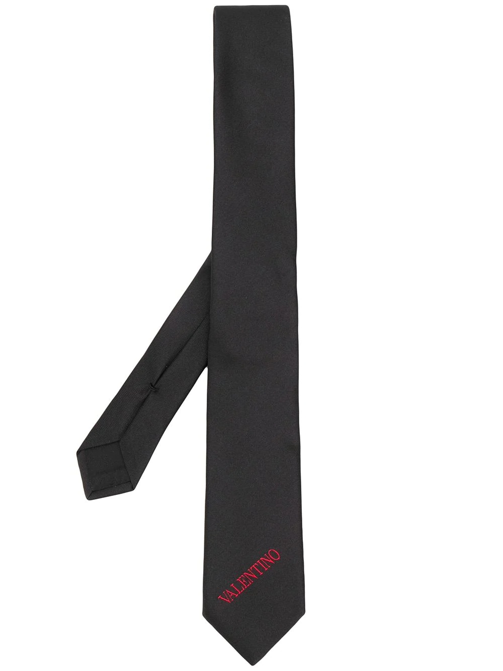 embroidered logo necktie - 1