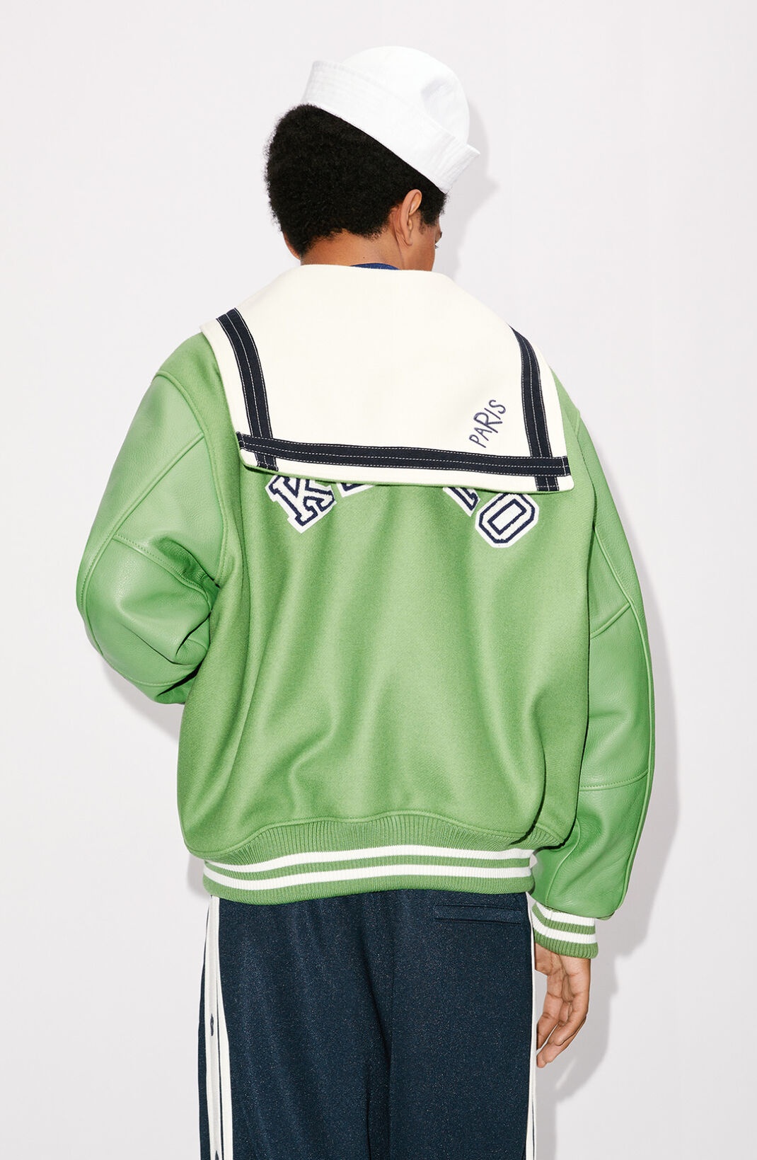 'Sailor Varsity' wool and leather jacket - 5