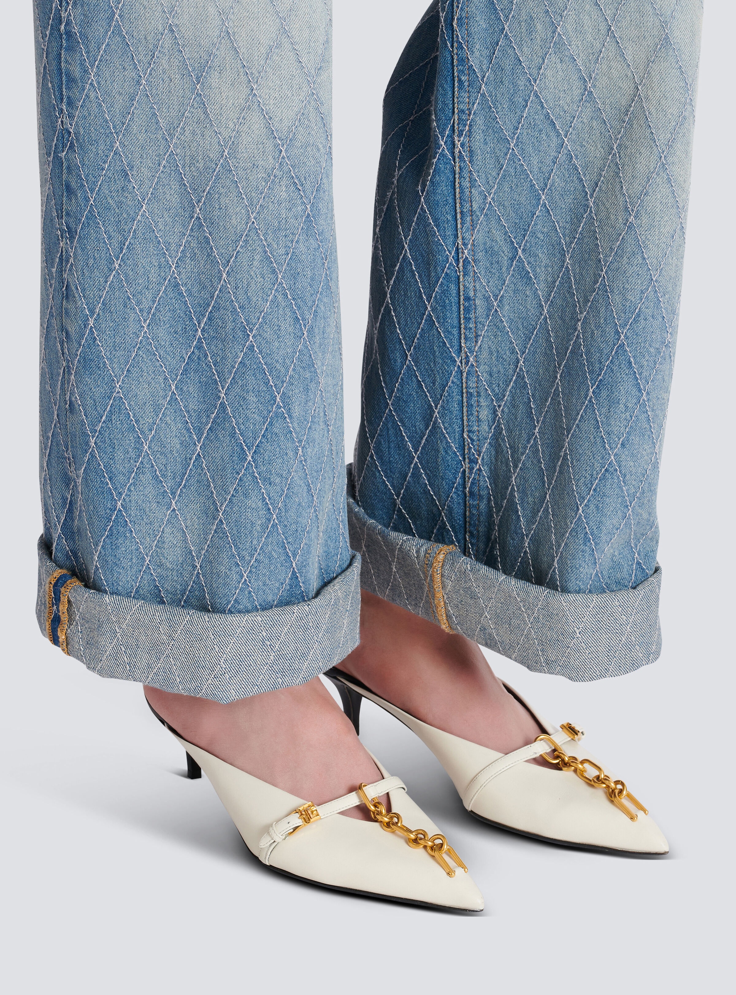 Sync leather mules with pointed toe - 8