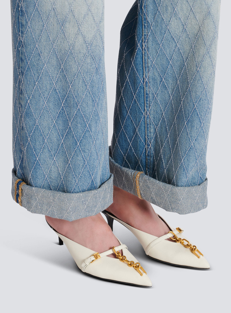 Balmain Sync leather mules with pointed toe outlook