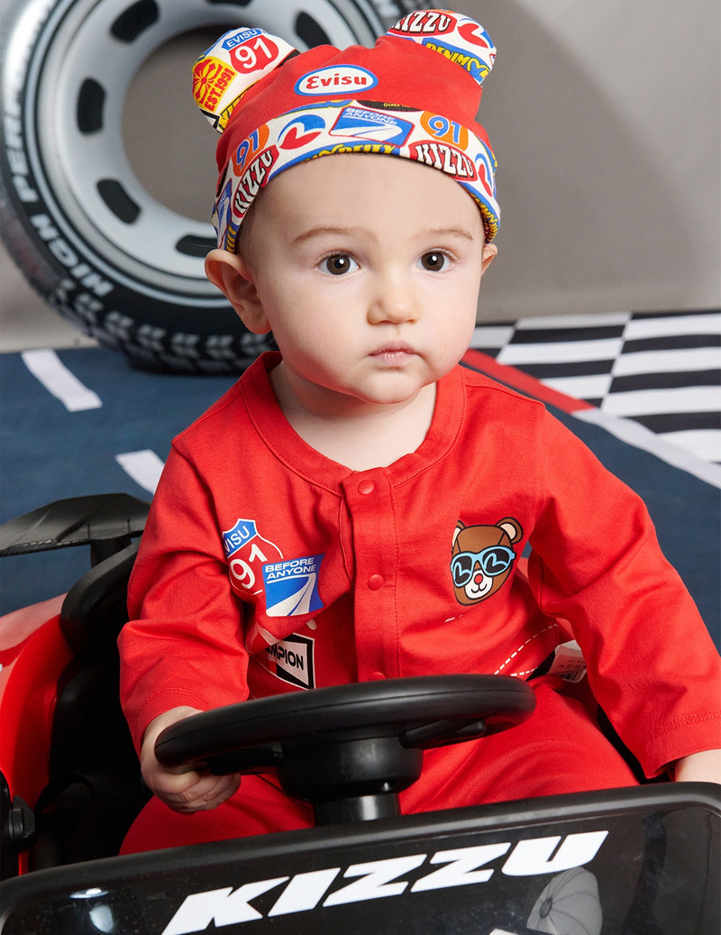 RACING BADGE AND LOGO BABY BEAR HAT 3