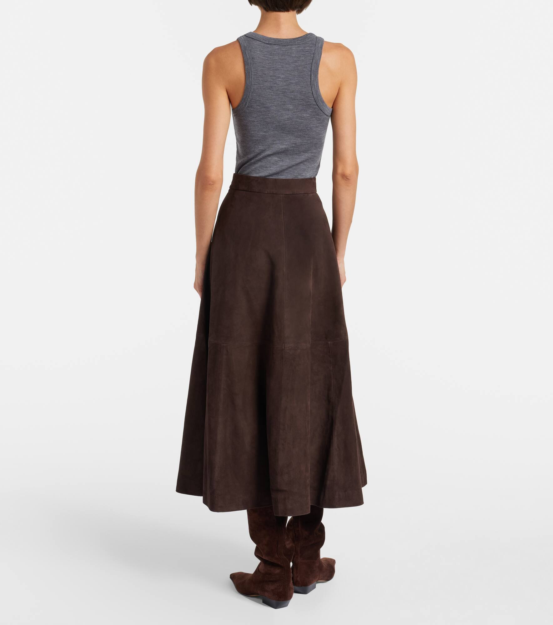 Suede midi skirt - 3