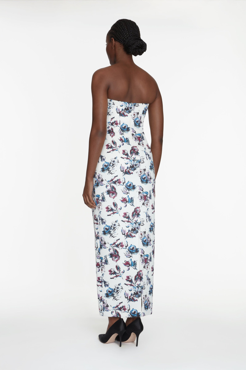 Laelia Dress In Purple & Blue Floral Print Genzianella 5