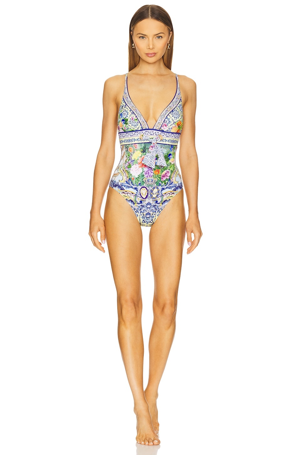 Eyelet Tie Tri One Piece - 1
