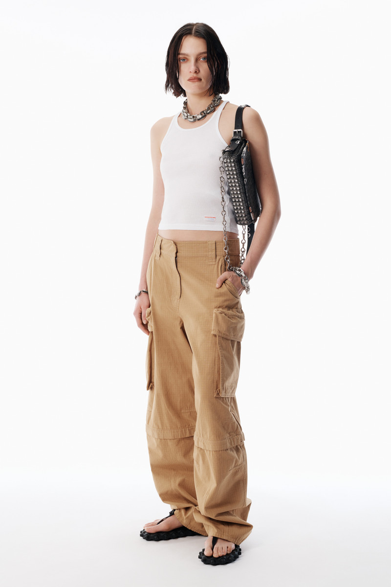Alexander Wang Beige Oversized Cargo Pants outlook