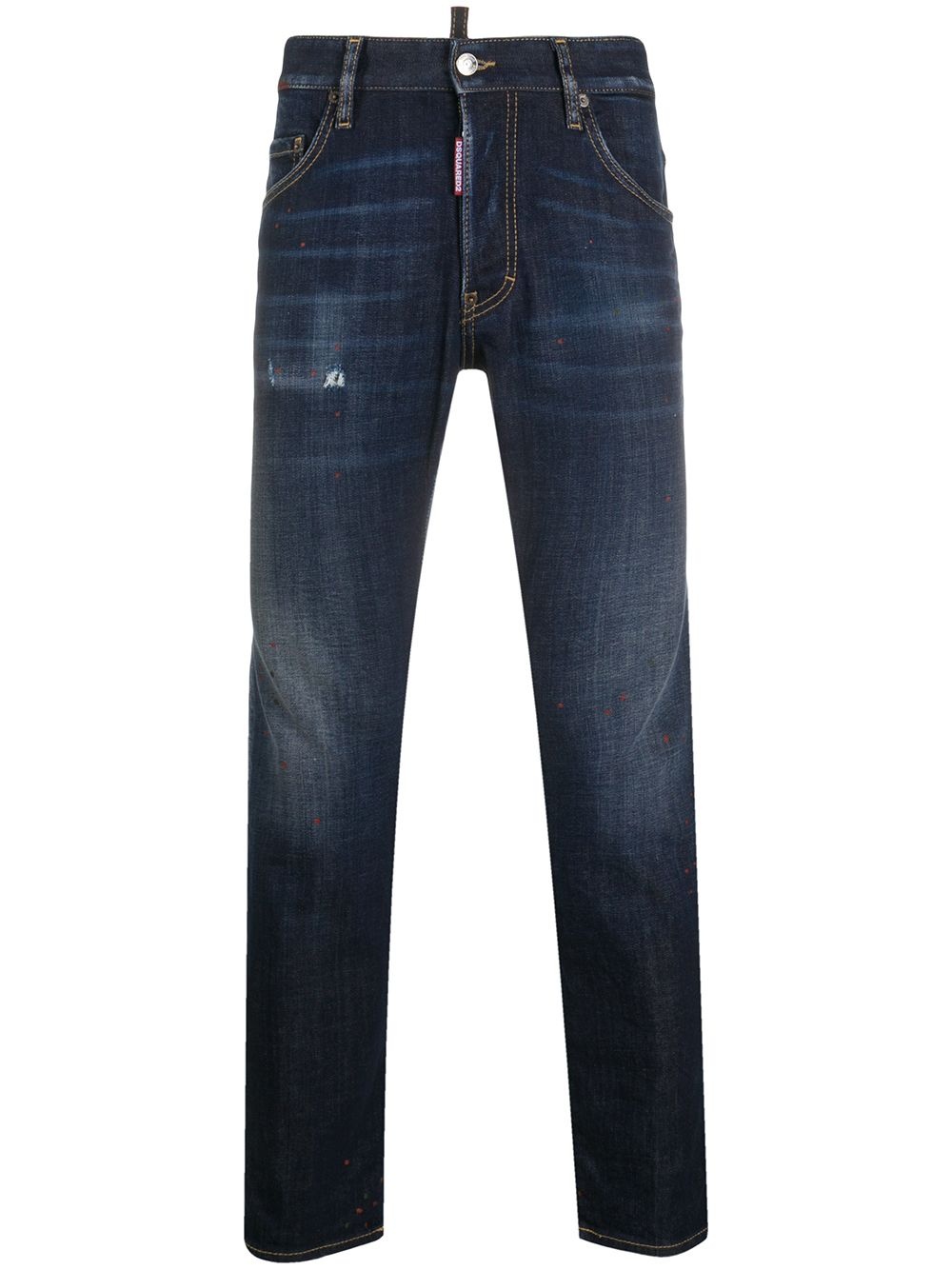 logo-patch slim-fit jeans - 1