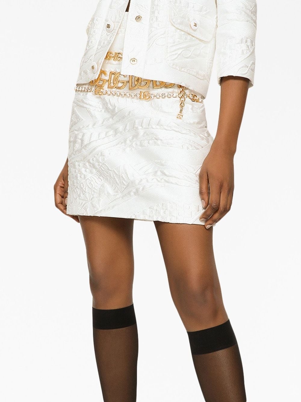 brocade mini skirt - 5