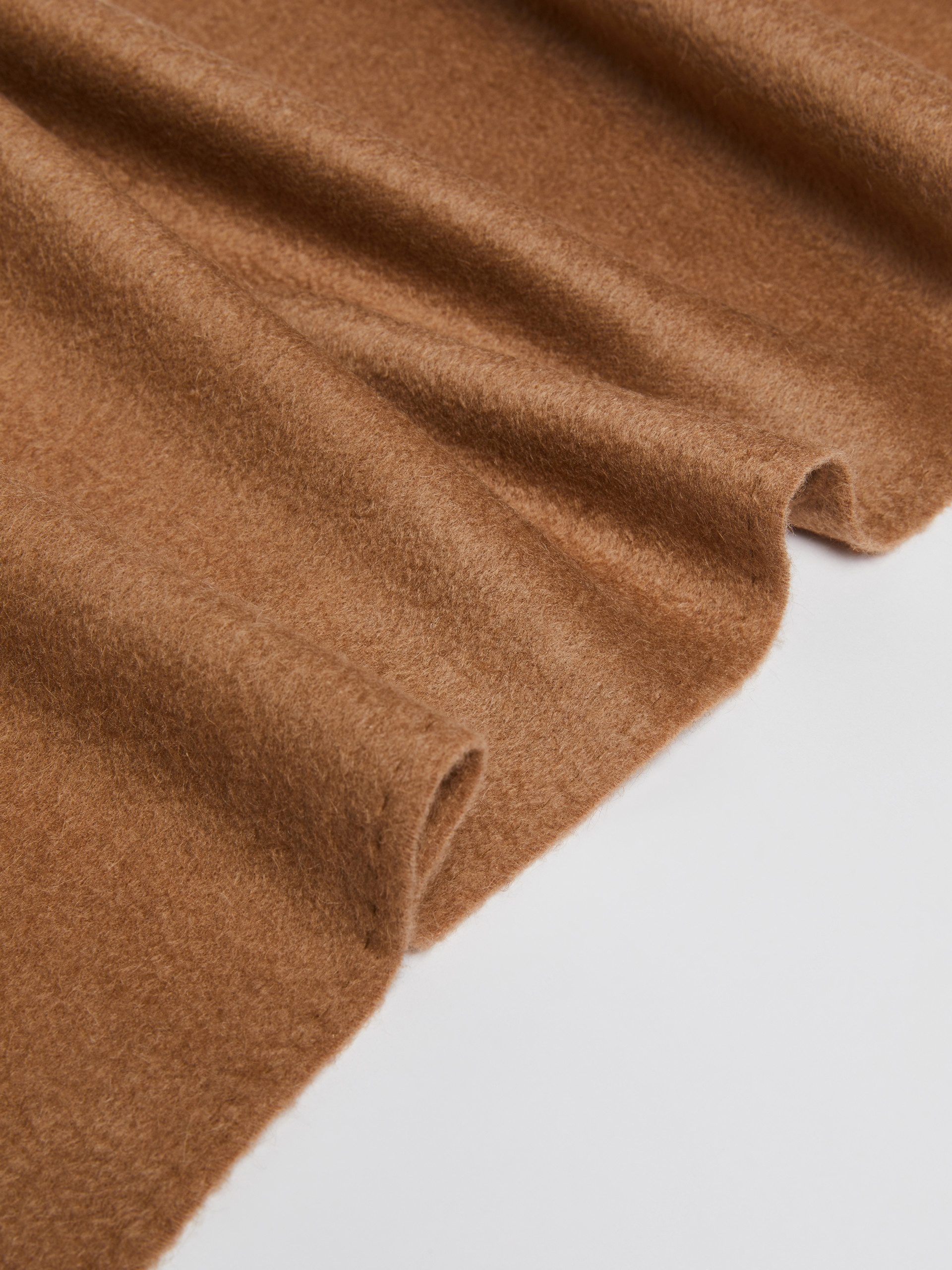 WKCLARA Monogram-embroidered camel stole - 3