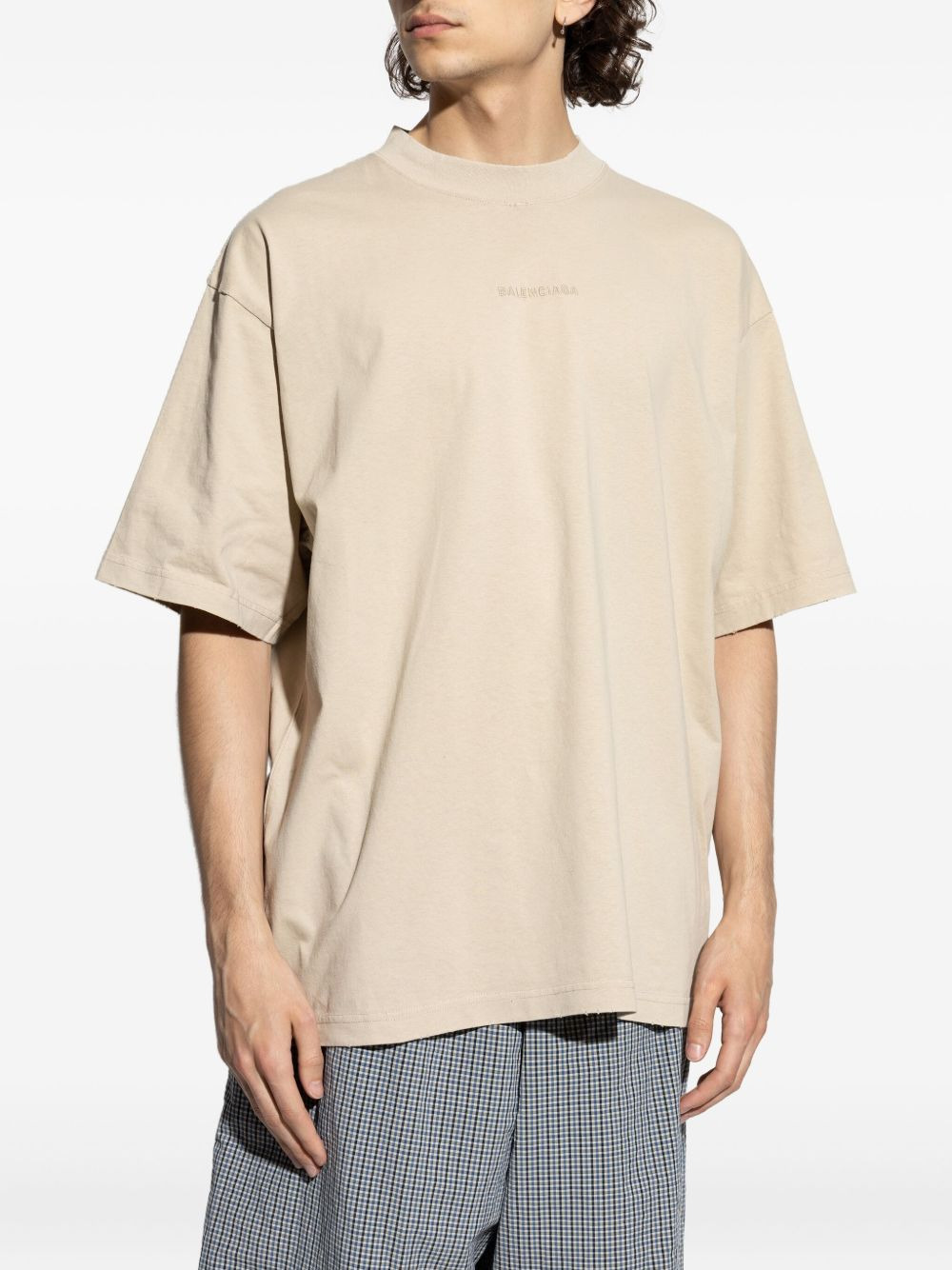 logo-embroidered T-shirt - 3