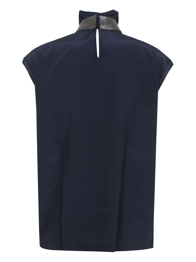 Brunello Cucinelli embellished high-neck top outlook