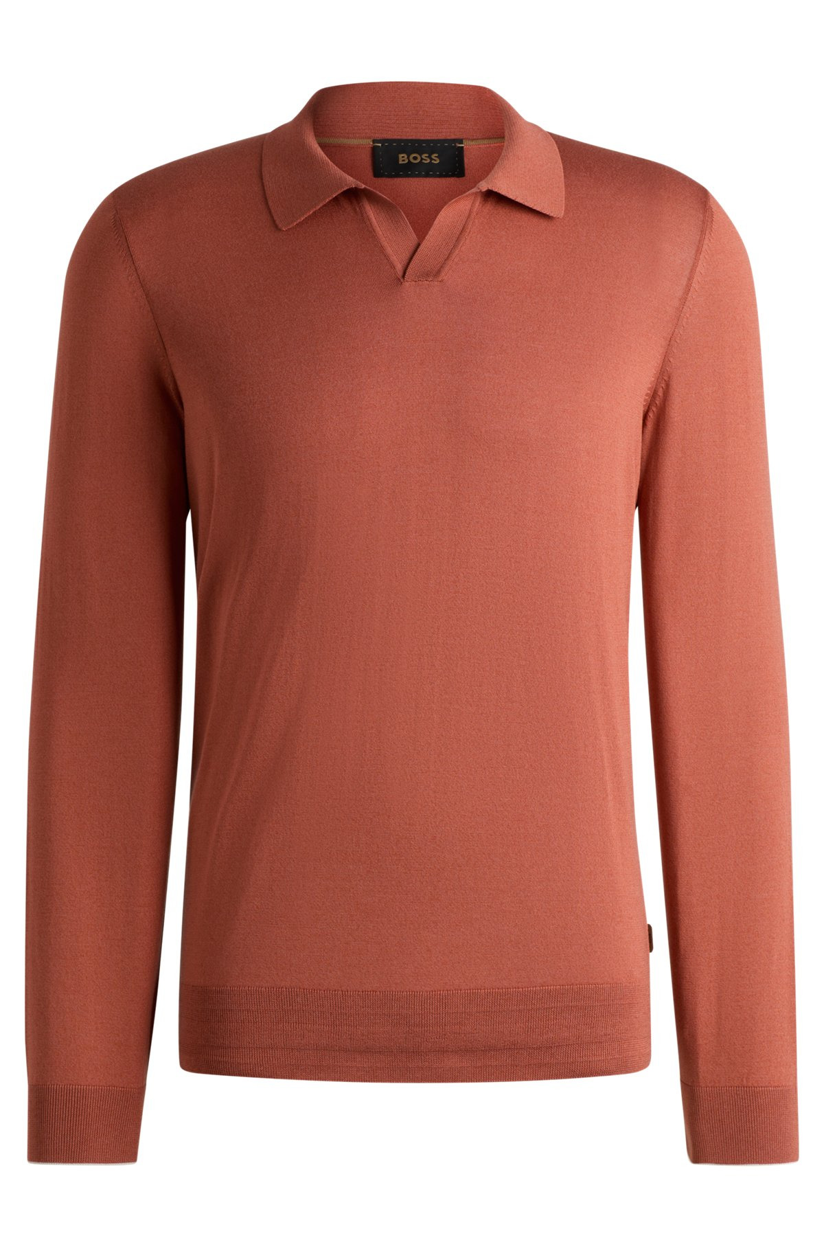 JOHNNY-COLLAR REGULAR-FIT SWEATER IN SILK AND COTTON - 1