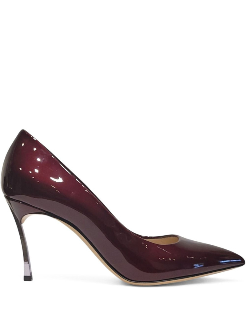 90mm metallic-heel pointed-toe pumps 1