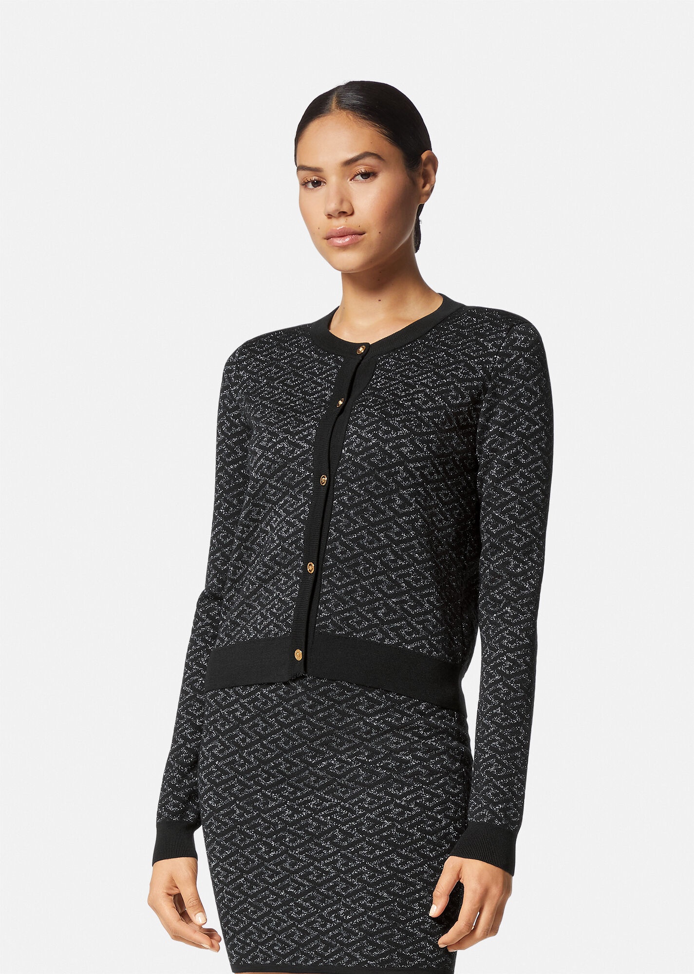 La Greca Medusa Jacquard Cardigan - 3