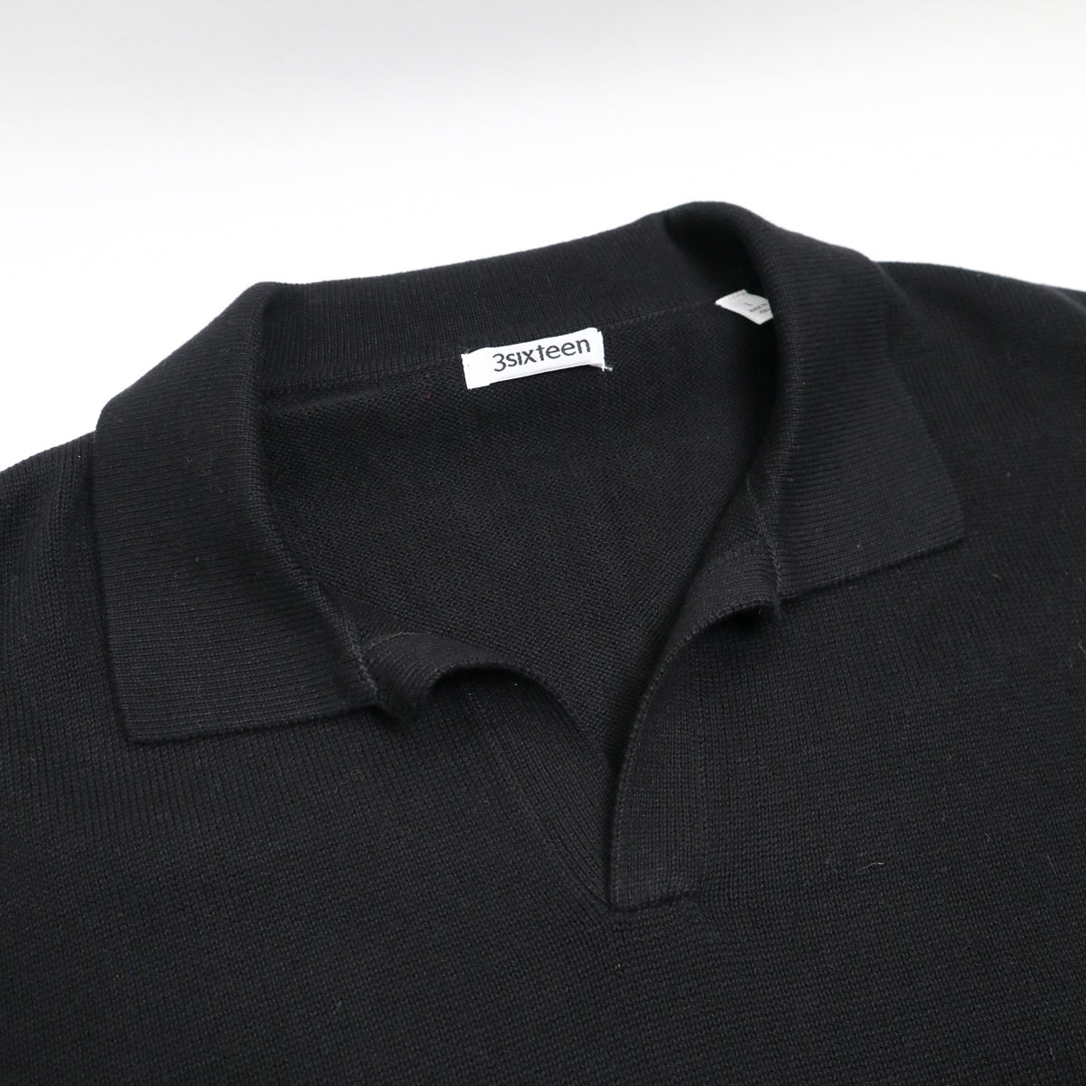 Knit Polo Black Pima Cotton - 2