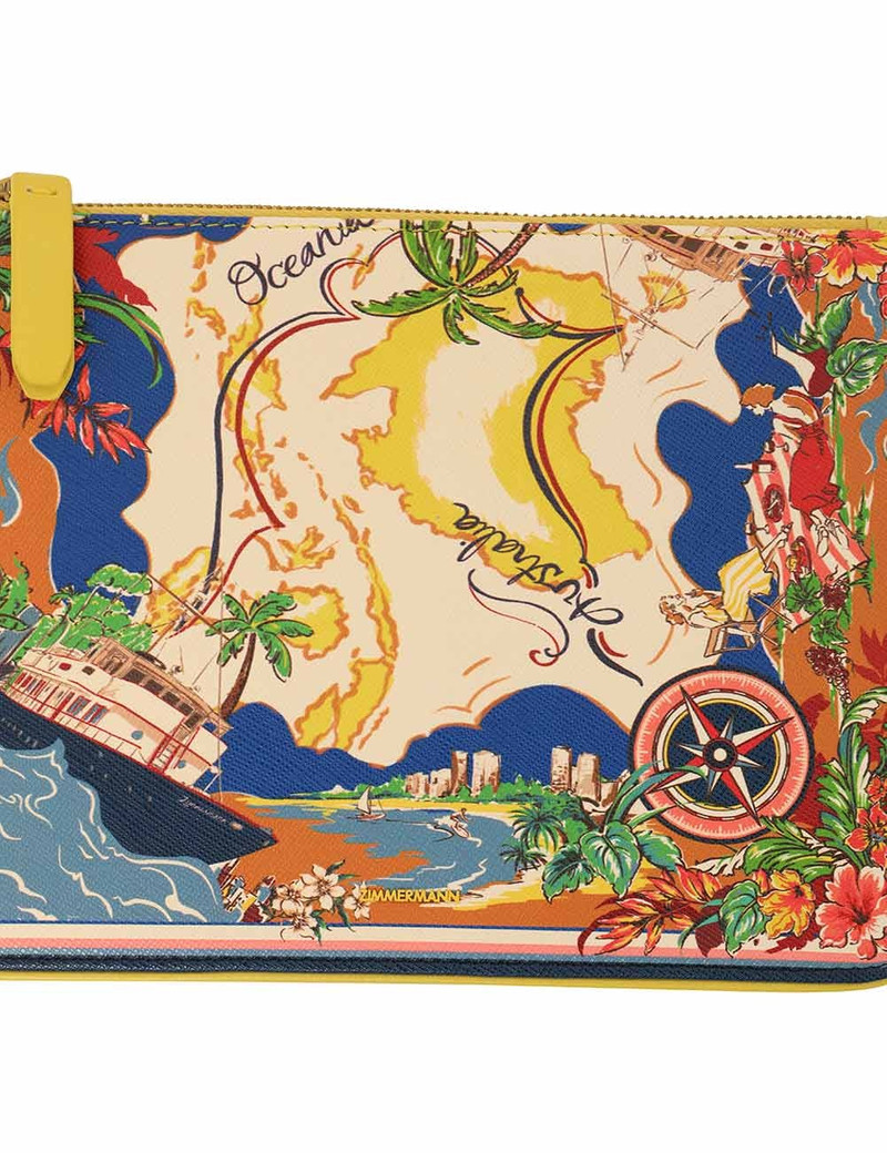 MEDIUM PRINTED LEATHER POUCH 4