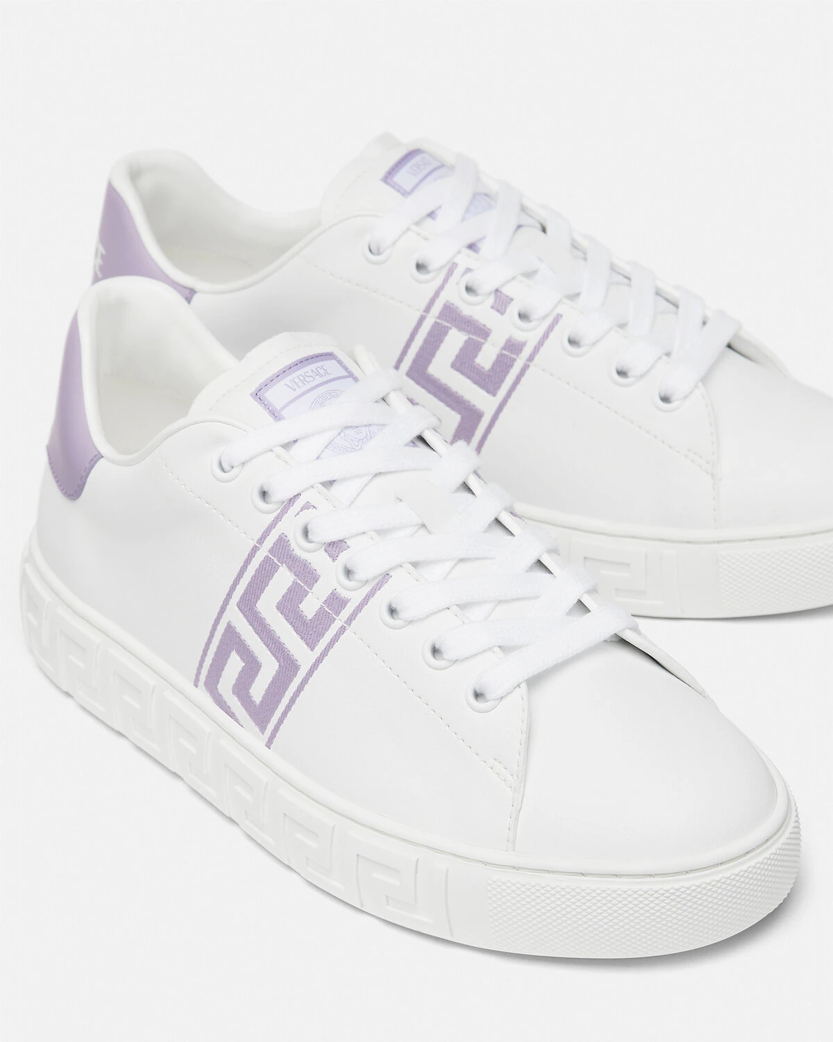 Embroidered Greca Sneakers - 5