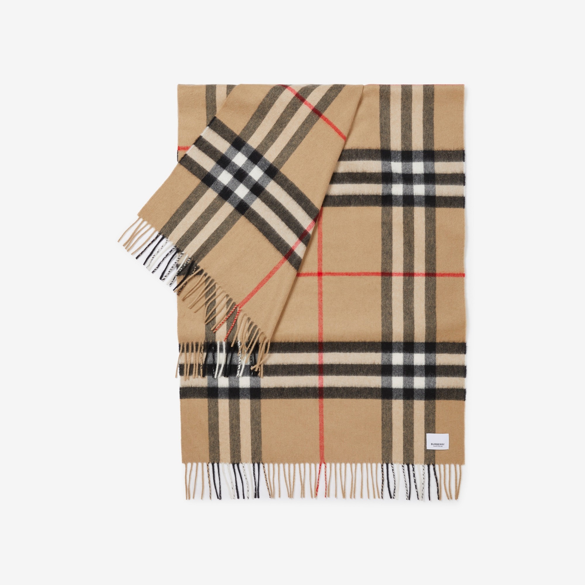 Exaggerated Check Cashmere Scarf - 3