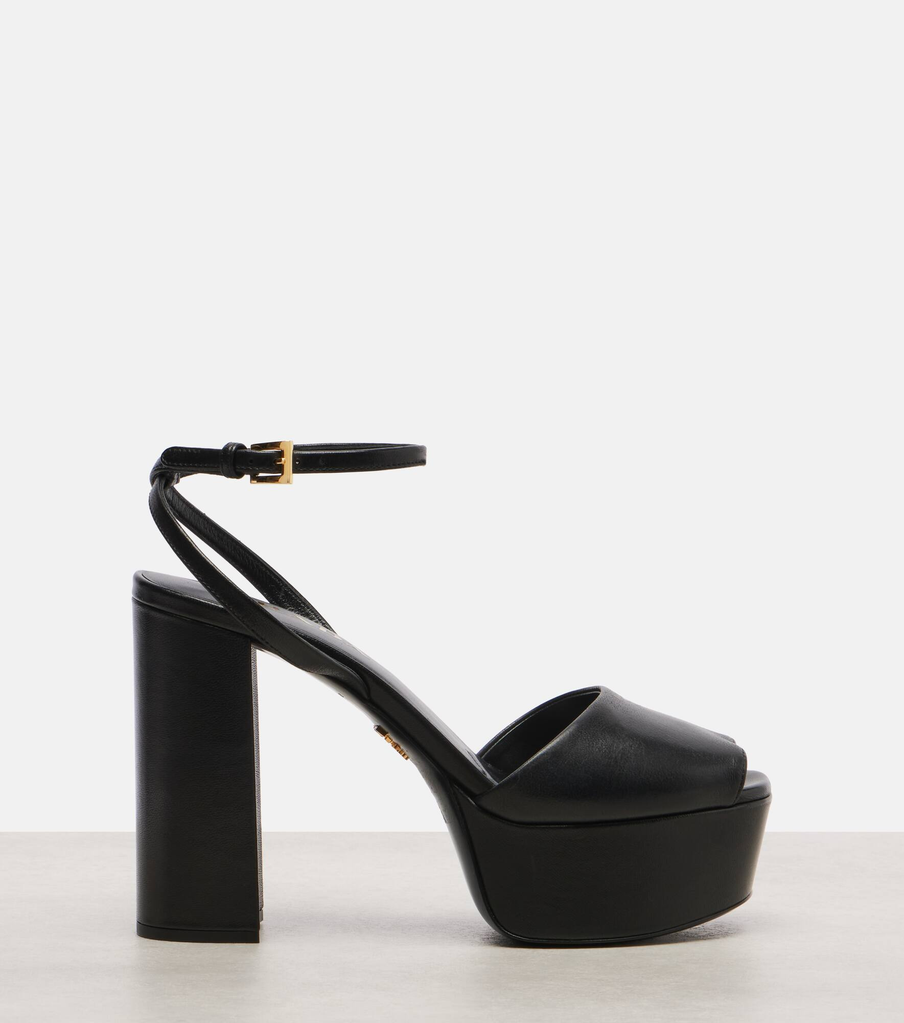 Leather platform sandals - 4