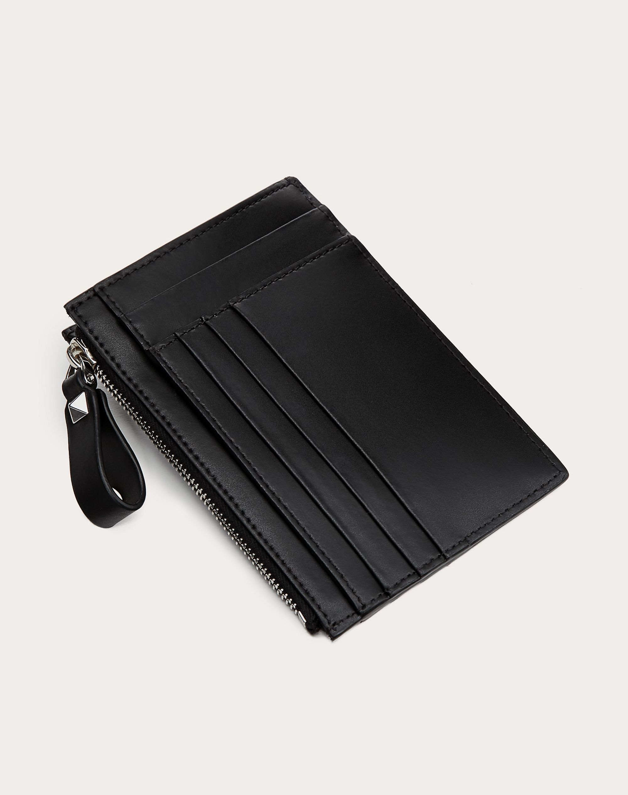 Leather VLTN card holder - 3