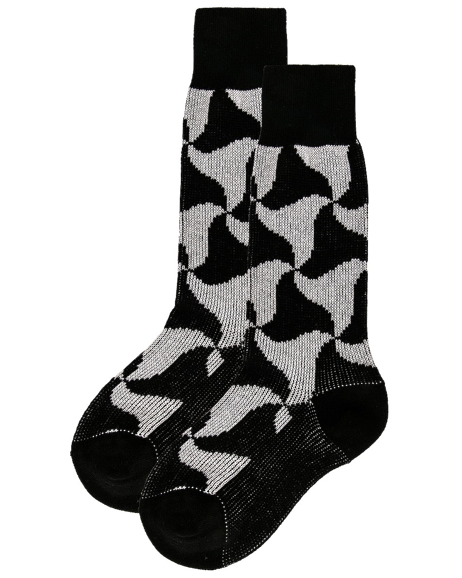 Wavy Triangle Cashmere Socks - 2