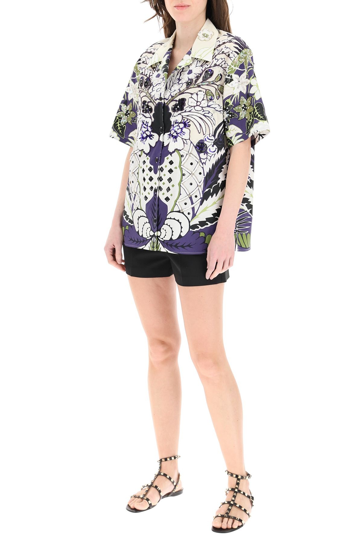 PRINTED SHIRT WITH EMBROIDERIES - 2