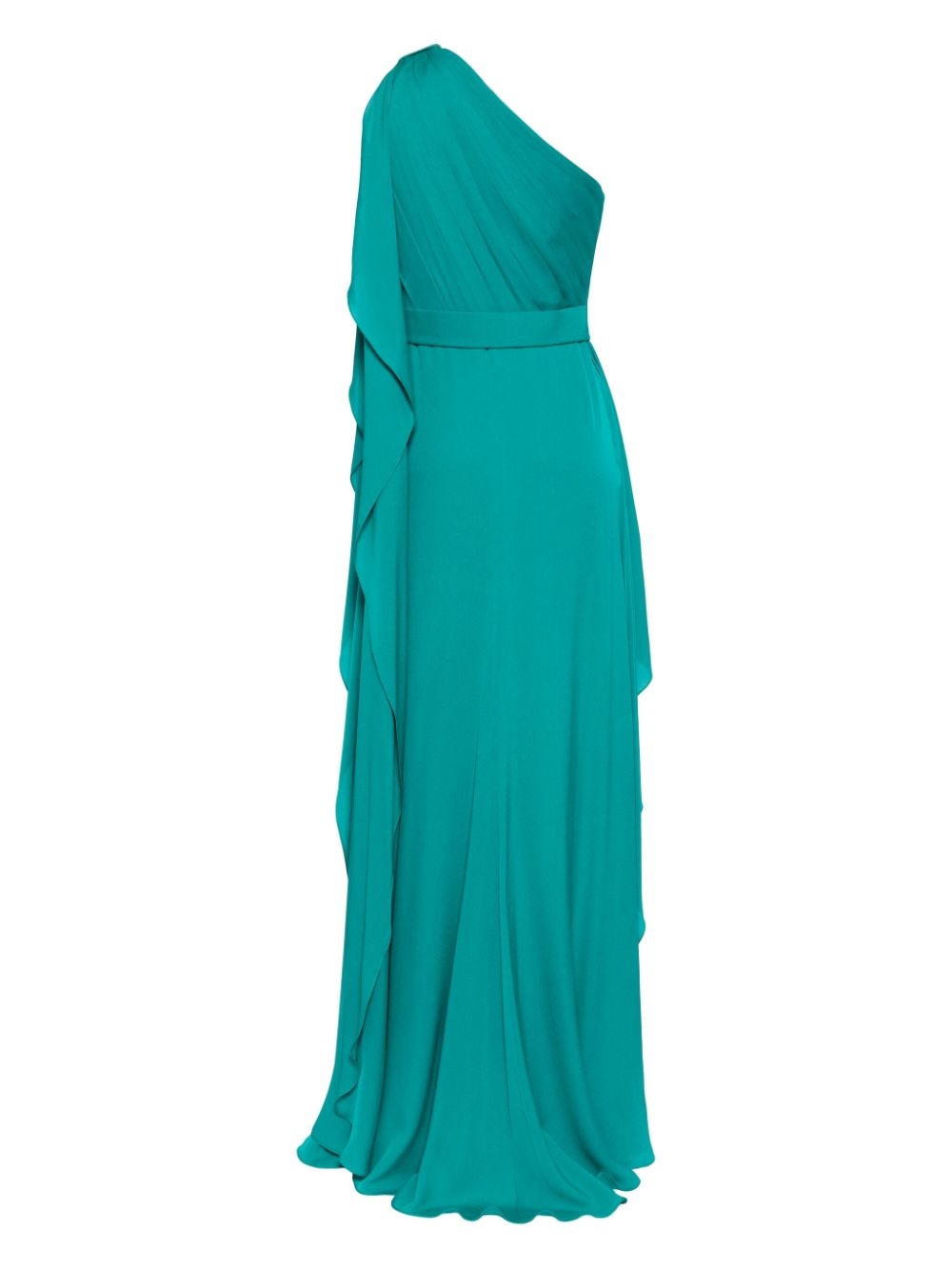 one-shoulder silk gown - 2