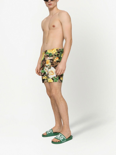 Dolce & Gabbana floral tiger-print swim shorts outlook