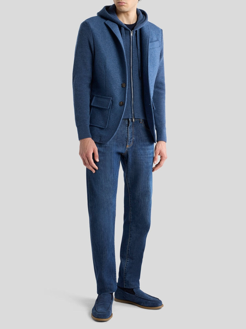 Etro WOOL JACKET WITH REMOVABLE HOOD AND BIB outlook