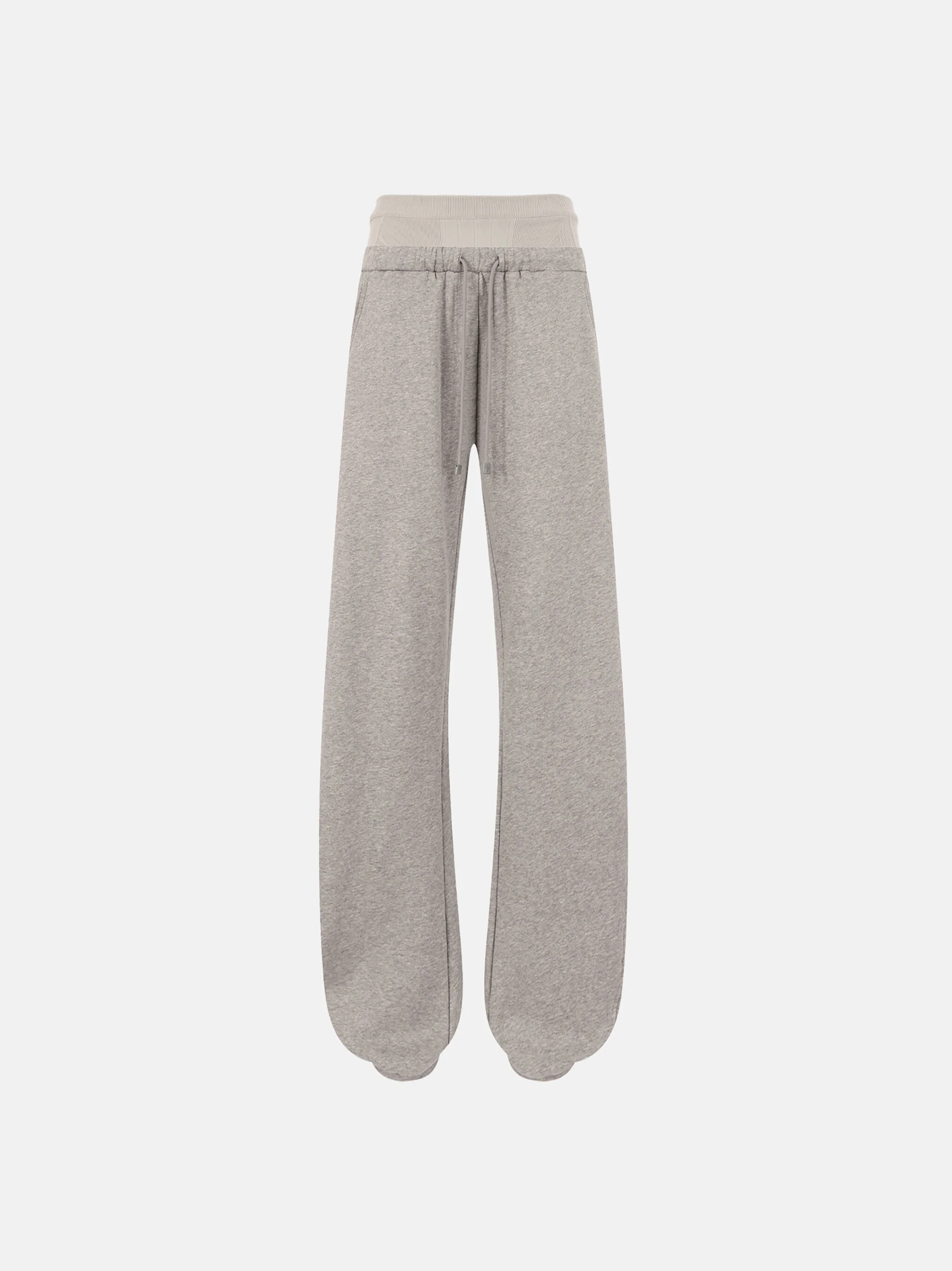 MELANGE GREY LONG PANT - 1