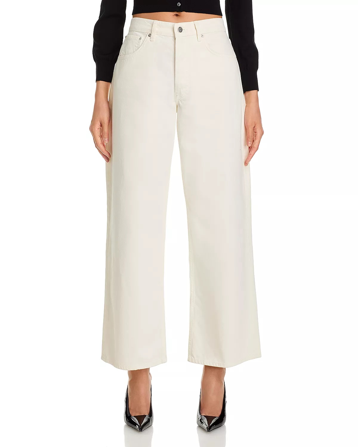 Manon High Rise Jeans in Ecru - 7