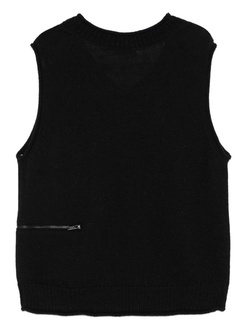 UNDERCOVER cashmere sleeveless sweater outlook