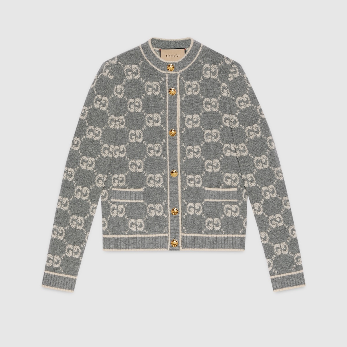 GG wool bouclé jacquard cardigan - 1