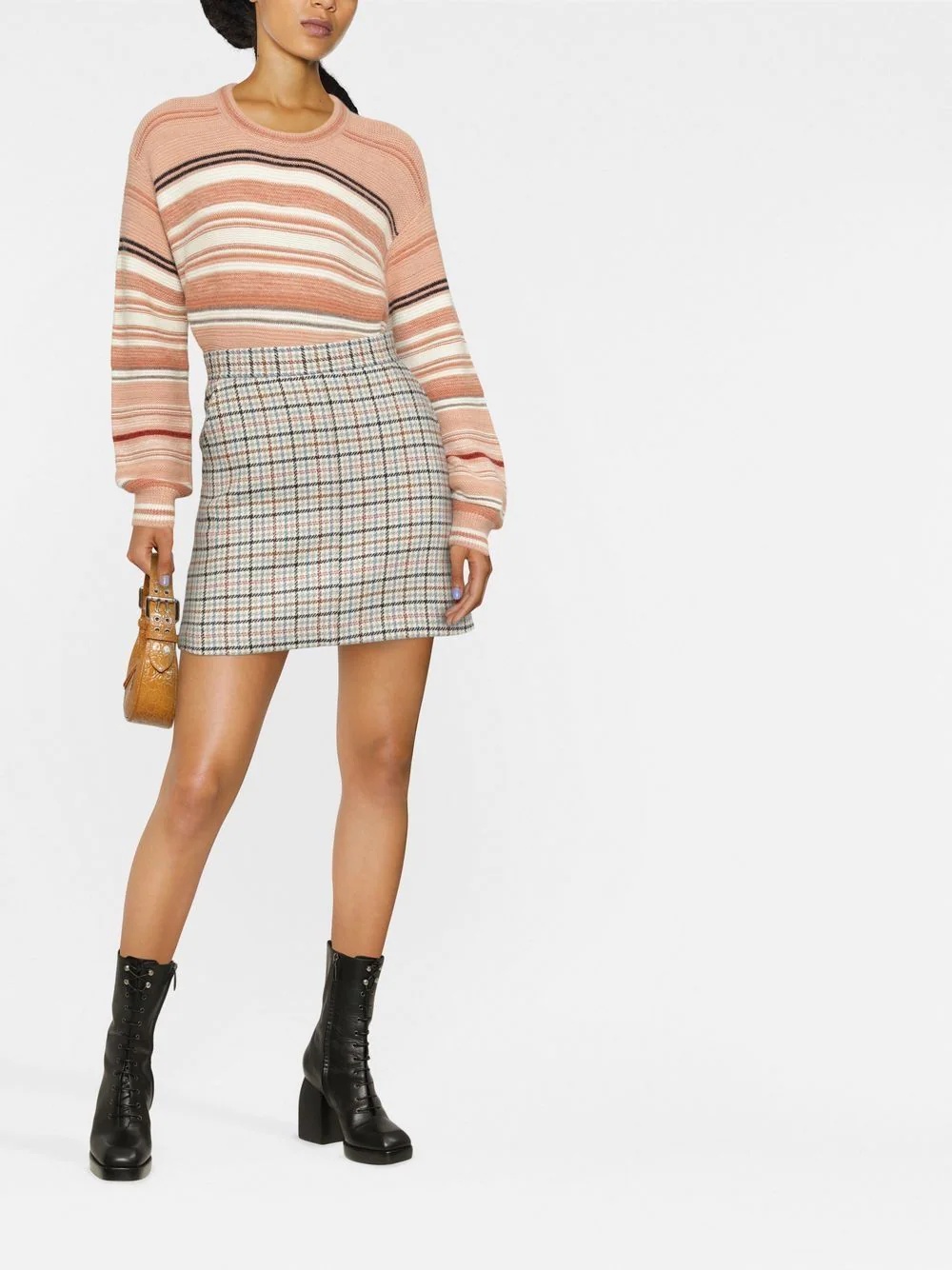 horizontal stripe-pattern jumper - 2