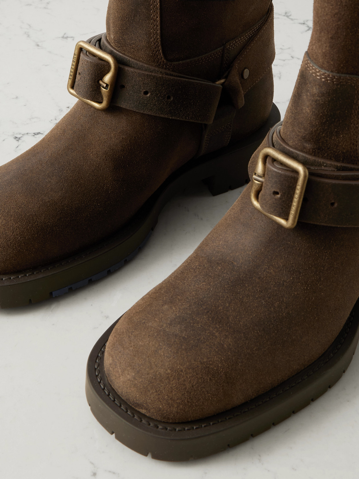 Buckled Suede Boots - 4