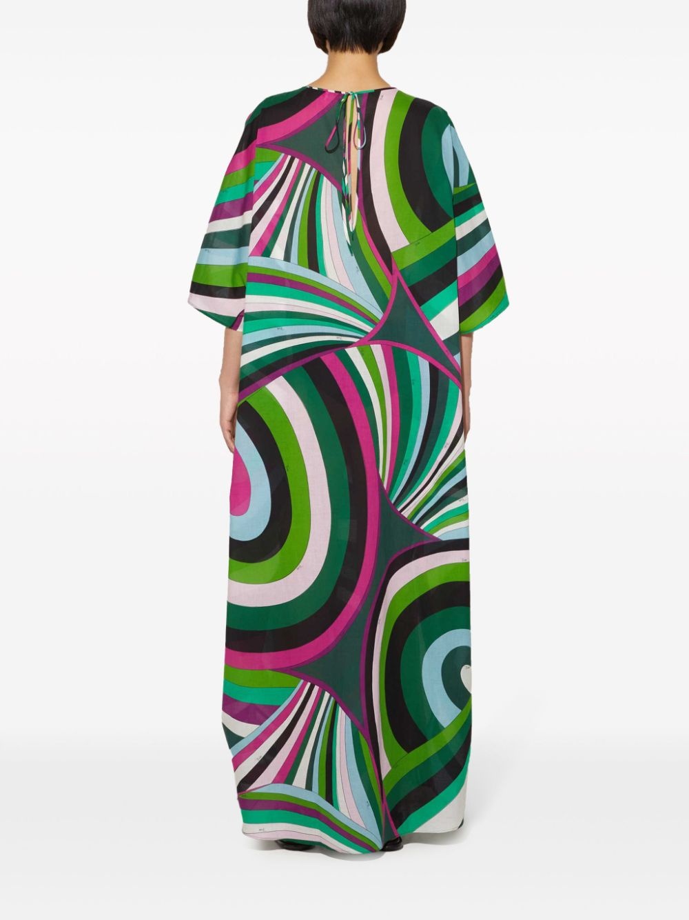 Iride-print maxi dress - 4