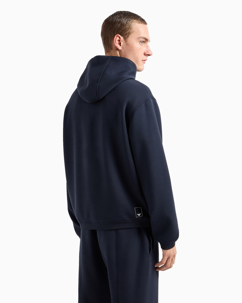 Travel Essentials modal-blend double jersey hooded sweatshirt 3