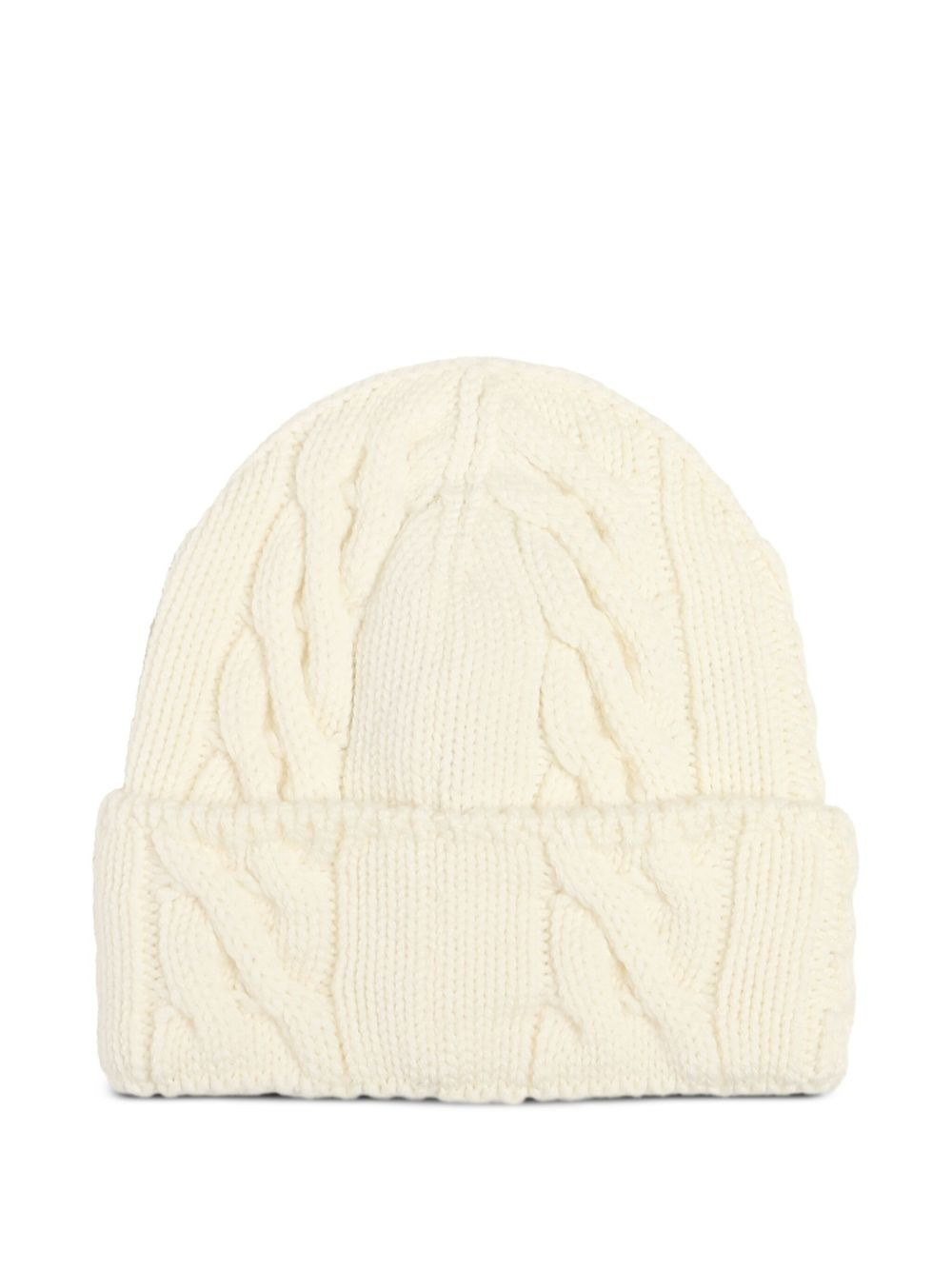 wool cable-knit beanie - 2