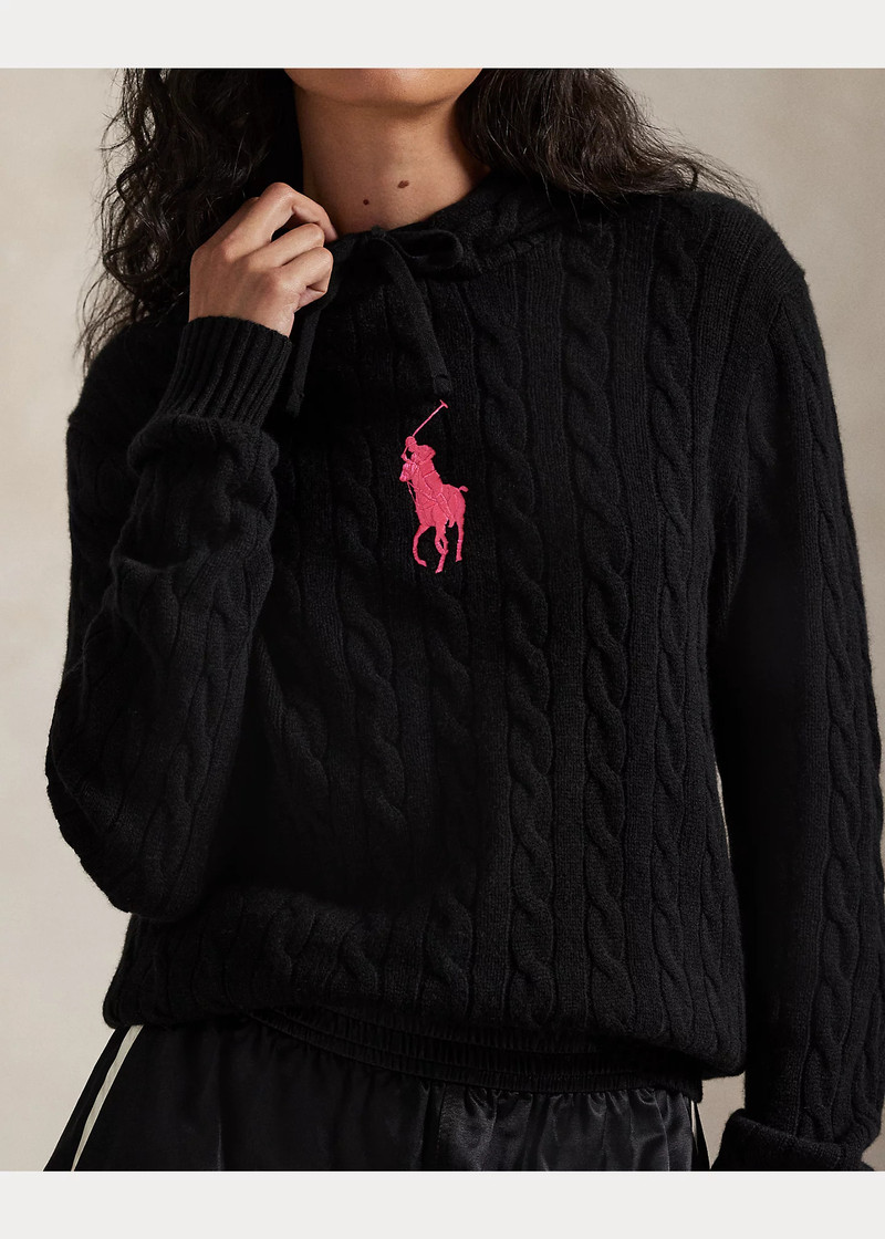 Pink Pony Cable-Knit Hoodie 8