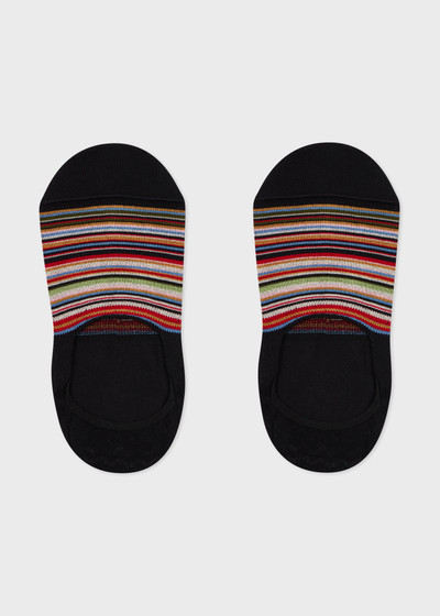 Paul Smith Women's Black 'Signature Stripe' Loafer Socks outlook