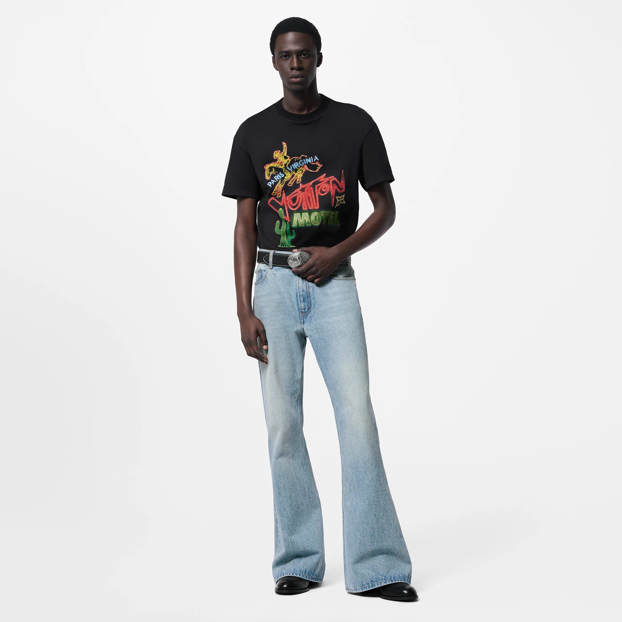 Graphic Embellished Cotton T-Shirt - 4
