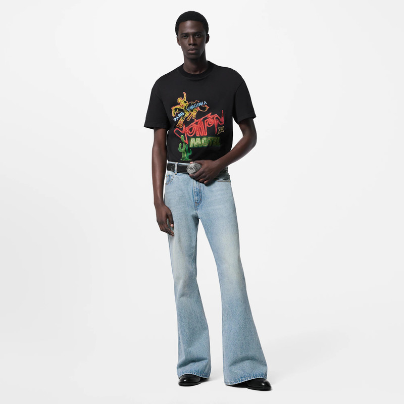 Louis Vuitton Graphic Embellished Cotton T-Shirt outlook