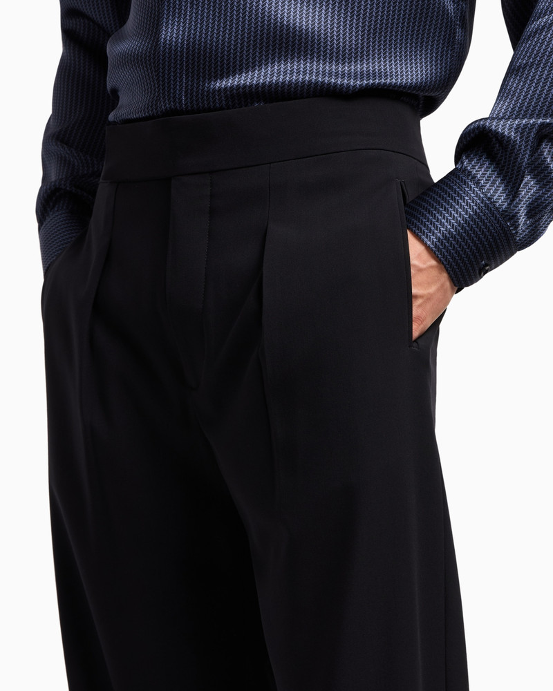 PLEATED GIORGIO’S TROUSERS IN WOOL CRÊPE 5