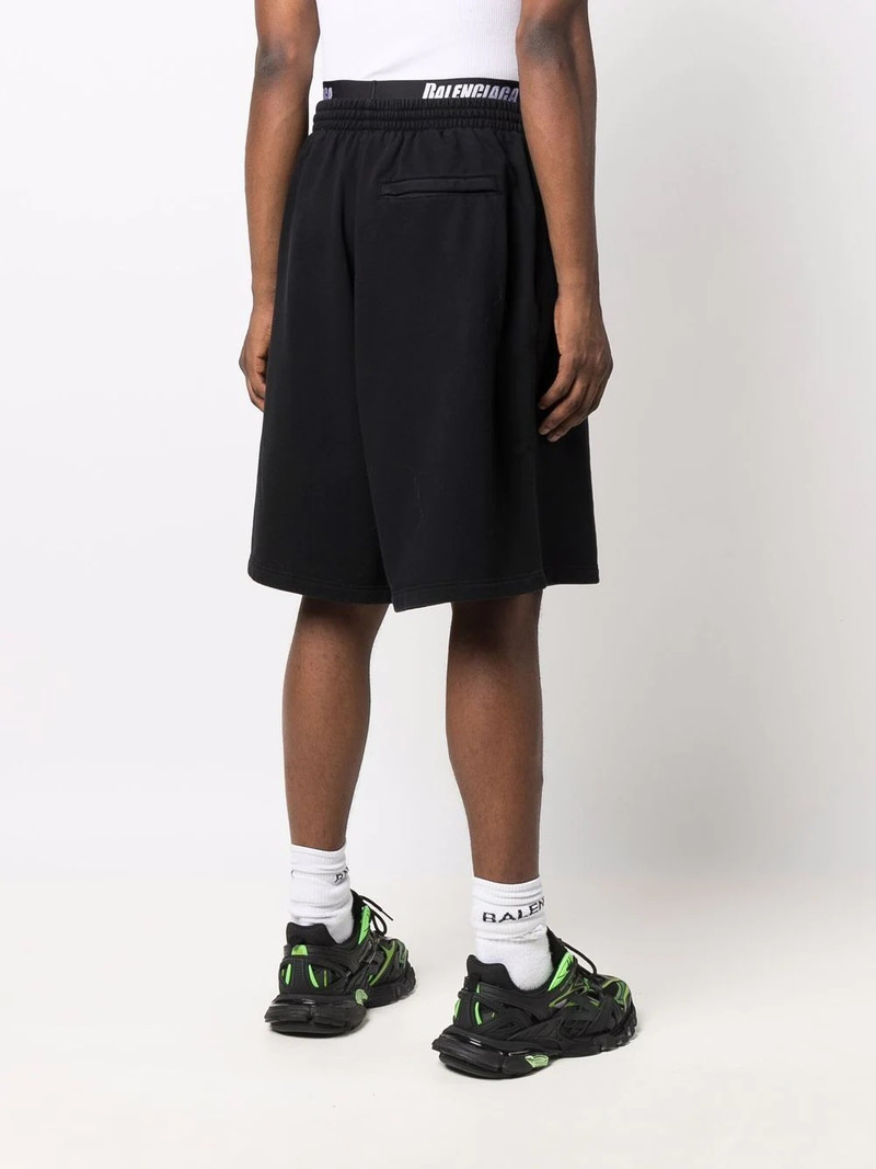 logo-embroidered track shorts 4