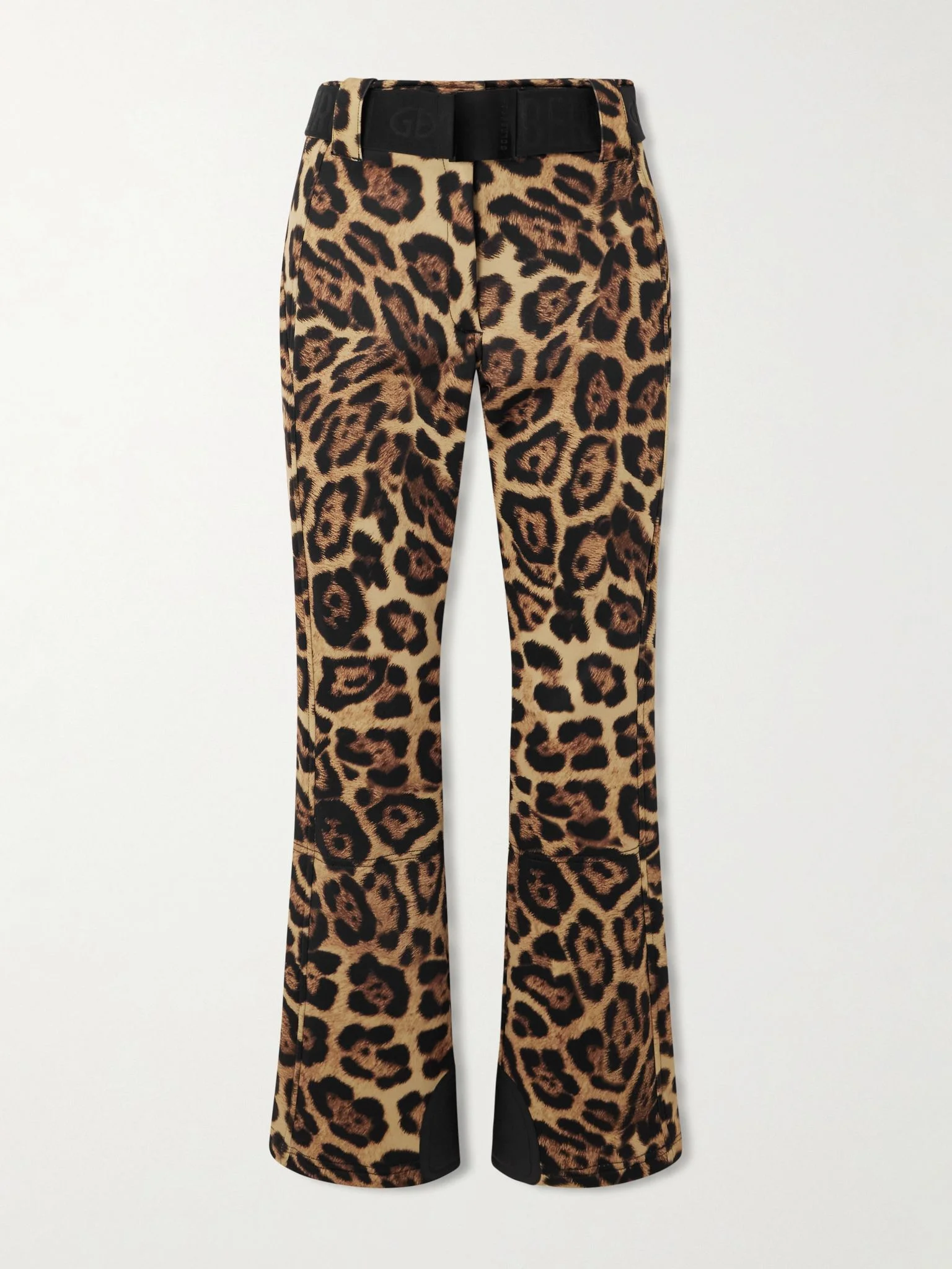 Minou belted leopard-print shell ski pants Leopard print - 1