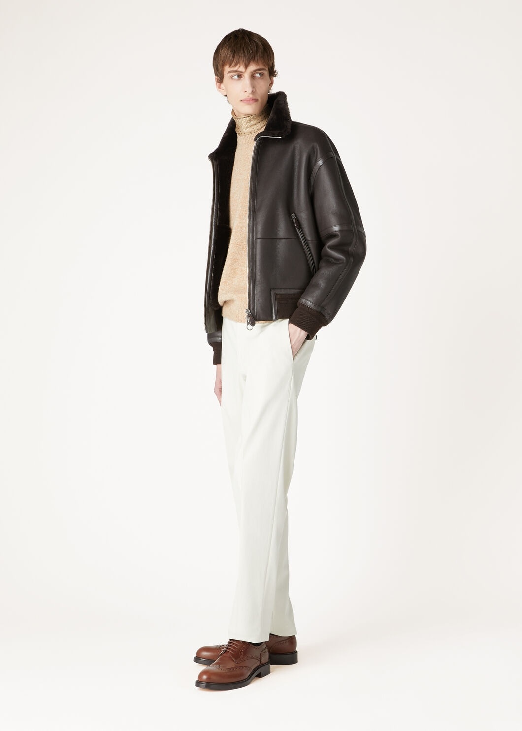 Loro Piana/NOI ウールレザー リバーシブルボンバージャケット 52 assemble store | Loro Piana/NOI Wool Leather Reversible