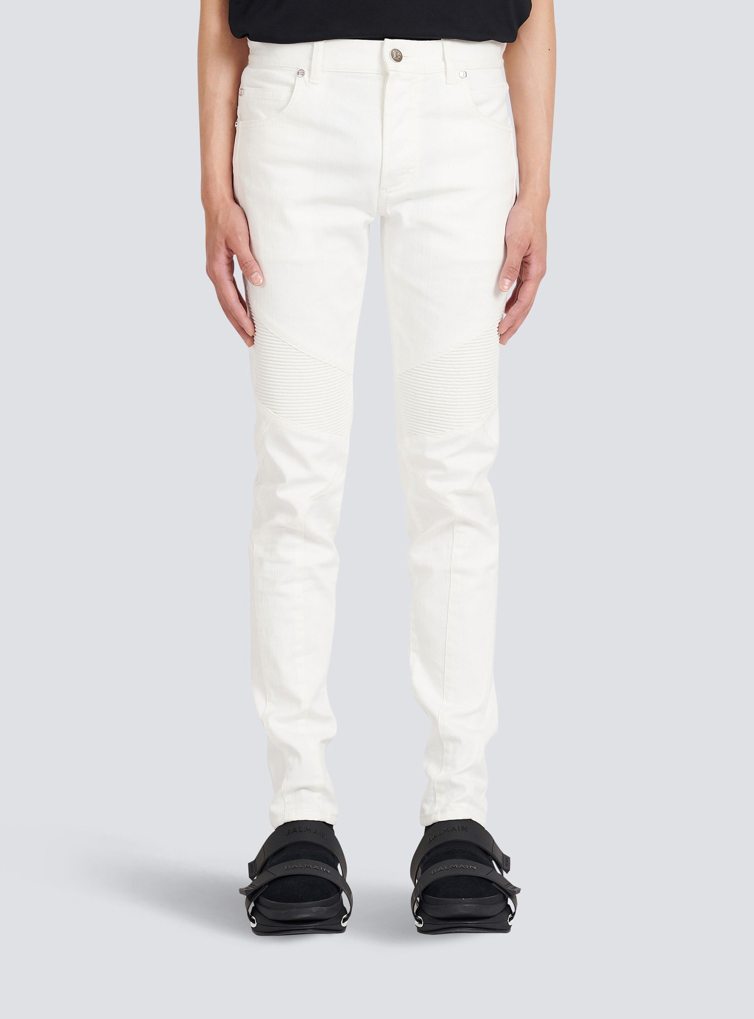 Slim cut cotton jeans - 6
